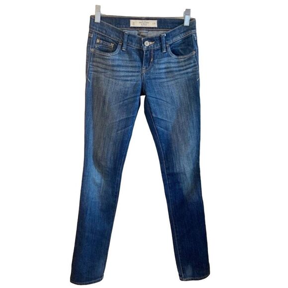 Vintage Y2K Pink Abercrombie And Fitch Straight Leg Jeans Cuffed Embroidered - Picture 2 of 4